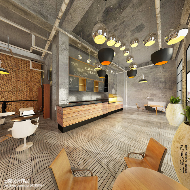loft咖啡館-裝修設(shè)計(jì)效果圖-已夏設(shè)計(jì)設(shè)計(jì)師作品-設(shè)計(jì)本