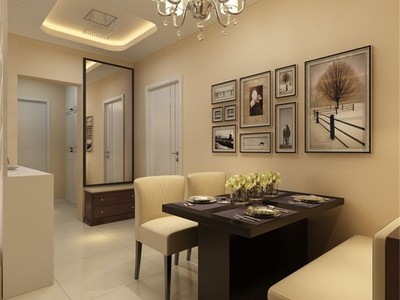 天津北寧灣現代簡約二居室裝修效果圖_89平米3萬裝修設計案例